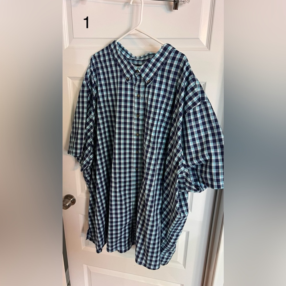 (8) Harbor Bay Easy Care short sleeve button down shirts in 6XLT